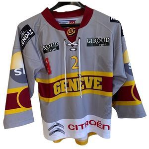 Hockey Geneve Switzerland Pothier Multi Shirt Jersey Size XS Polyester